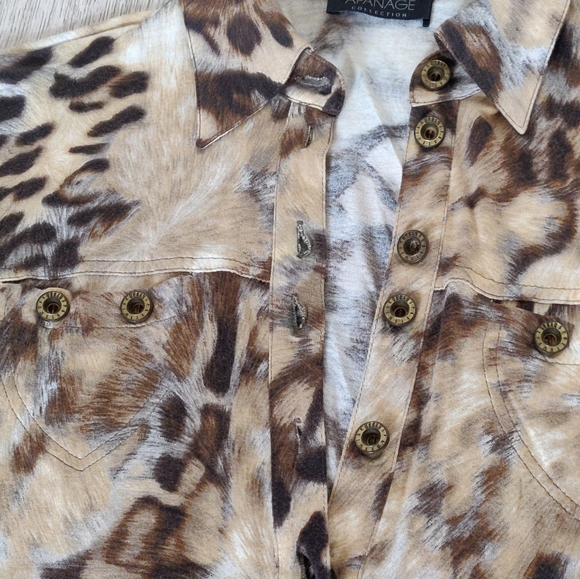 Appanage Animal Print Top - Picture 5 of 7